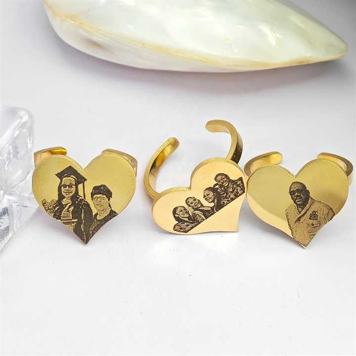 Stainless Steel Custom Portrait Ring